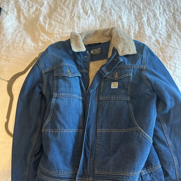 Carhartt Denim Jacket with Sherpa Lining - Picture 2 of 3
